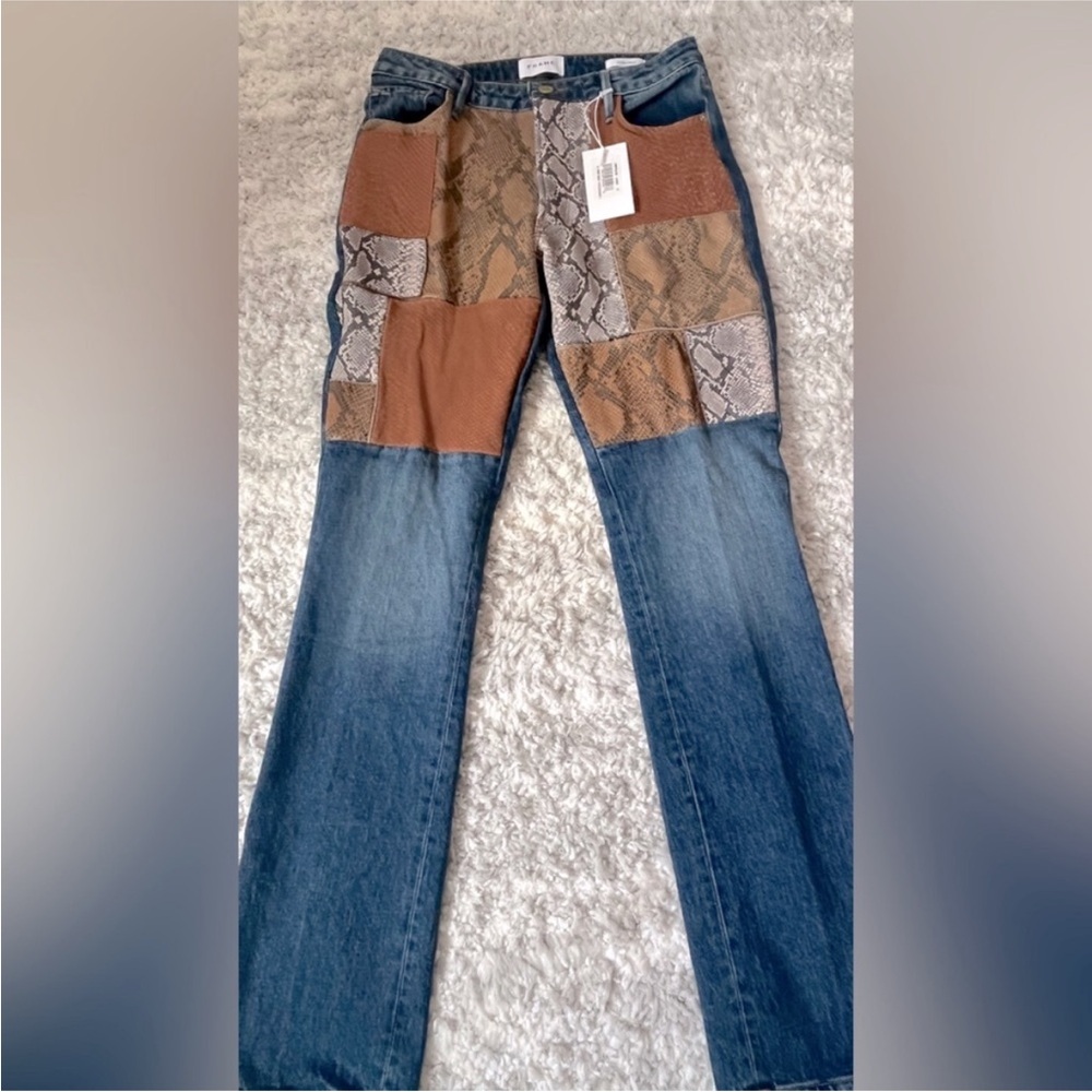 NWT Frame Demin Patchwork Jeans